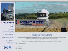 Tablet Screenshot of kencrete.co.za